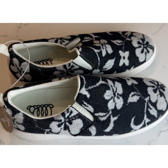 WOOLLOOMOOLOO Byron 39 EU Slip On Merino Wool Comfort Sneakers White Black - Picture 7 of 14